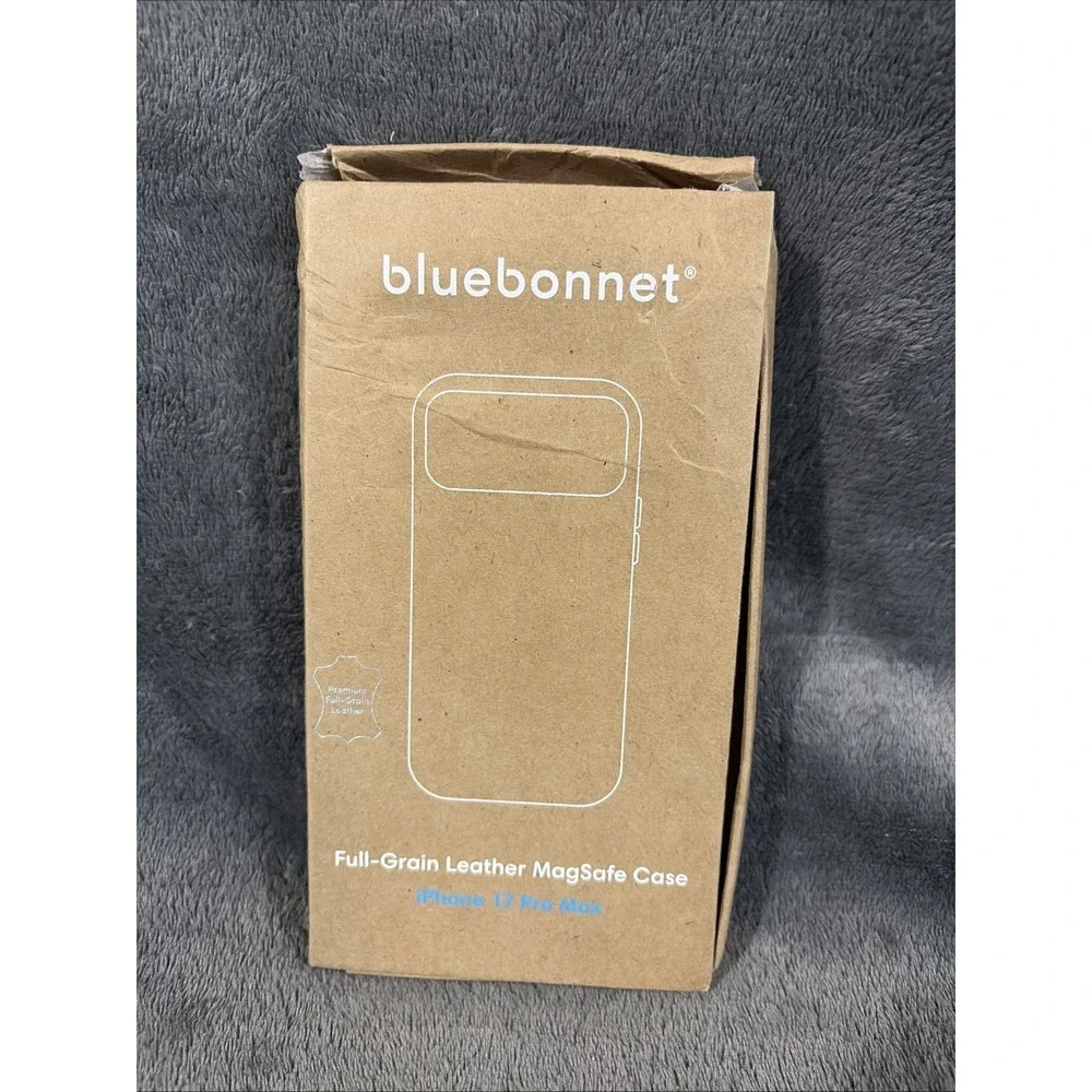 Bluebonnet iPhone Pro Max 17 Saddle Leather Case~Made In USA Austin TX